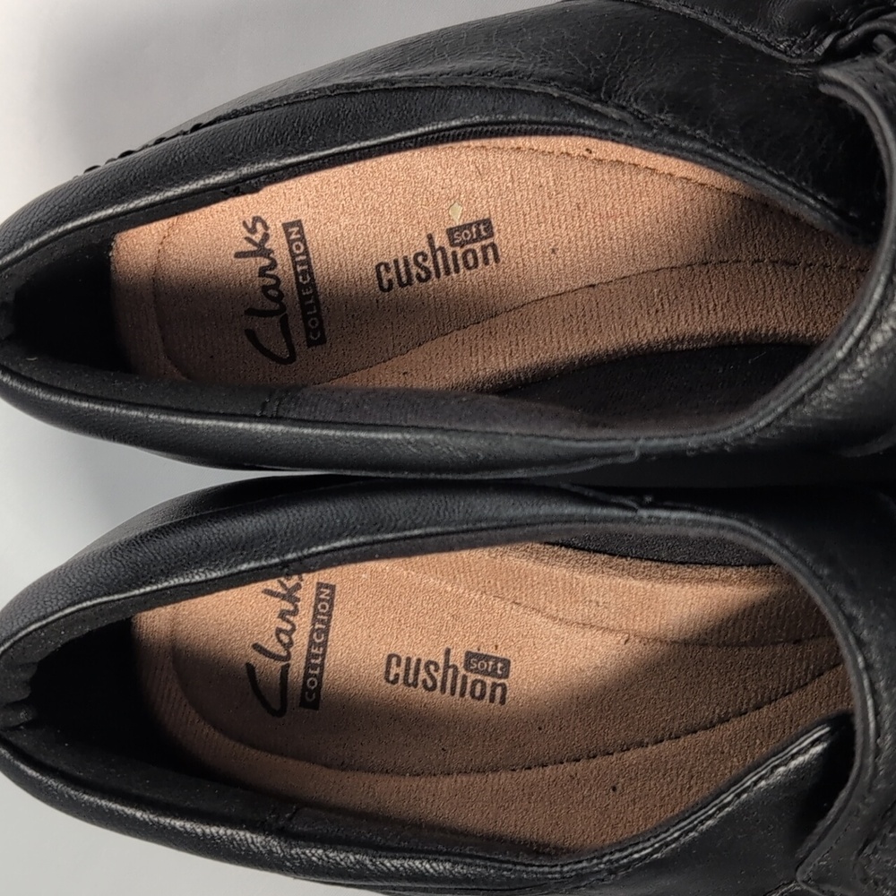 Clarks Everlay Iris Black Slip-On Loafers - Picture 2 of 11